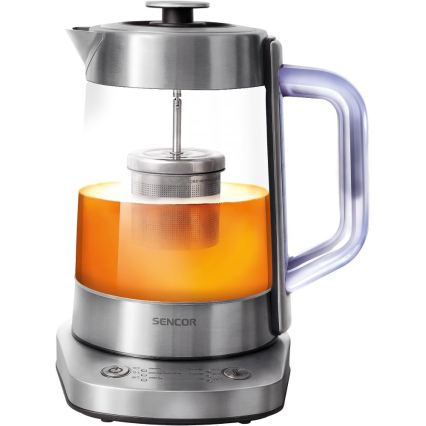 Sencor - Brzo električno kuhalo za vodu s termoregulacijom, 1,5 l, 1500 W/230 V, nehrđajući čelik