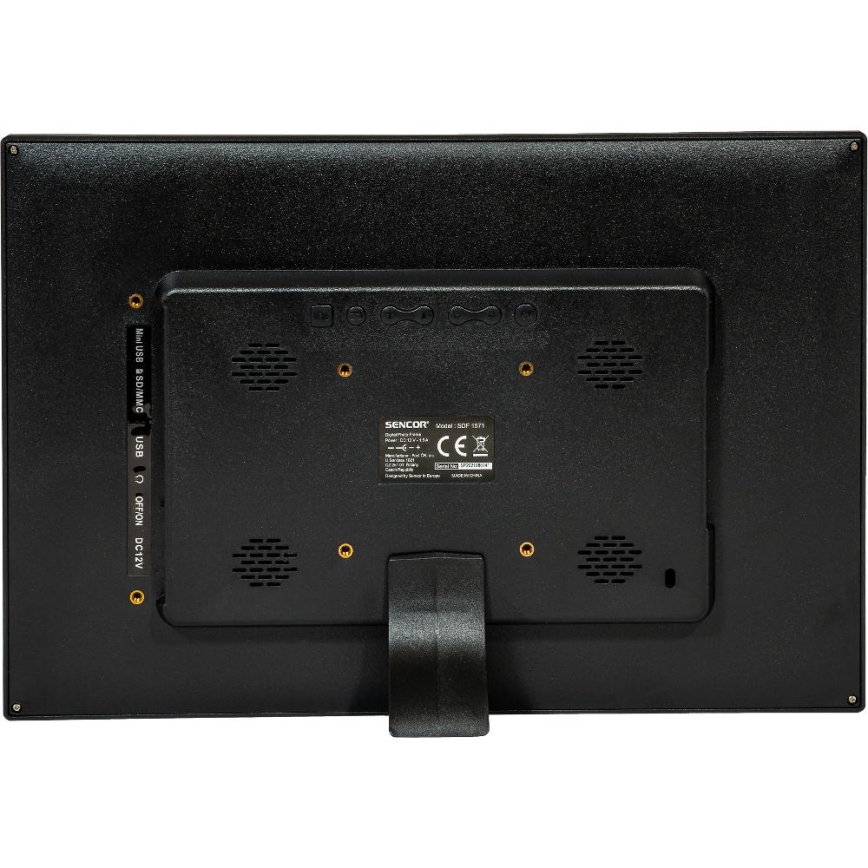 Sencor - Digitalni foto okvir 15,4 s zvučnikom 230V, crne boje + daljinski upravljač