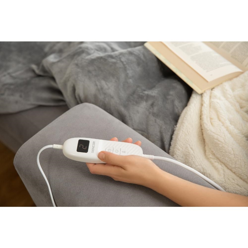 Sencor - Električna grijaća deka 160W/230V 180x130 cm siva