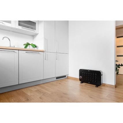 Sencor - Električna konvektorska grijalica 750/1250/2000W/230V termostat IP24 crna