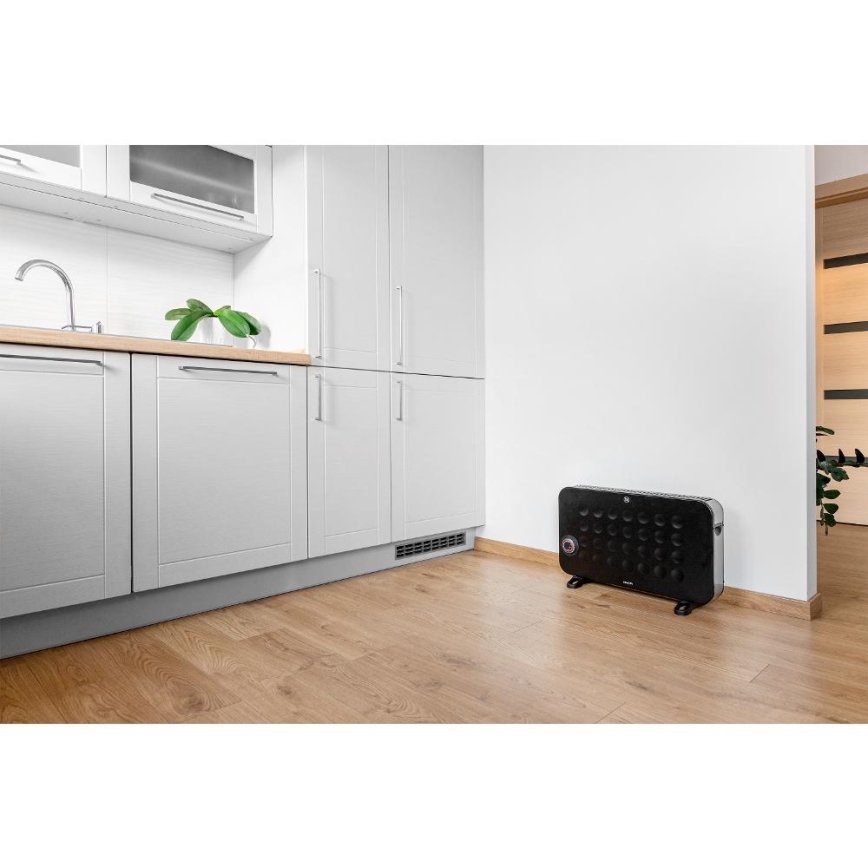 Sencor - Električna konvektorska grijalica 750/1250/2000W/230V termostat IP24 crna
