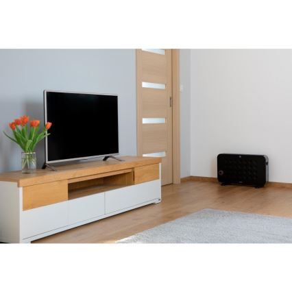 Sencor - Električna konvektorska grijalica 750/1250/2000W/230V termostat IP24 crna