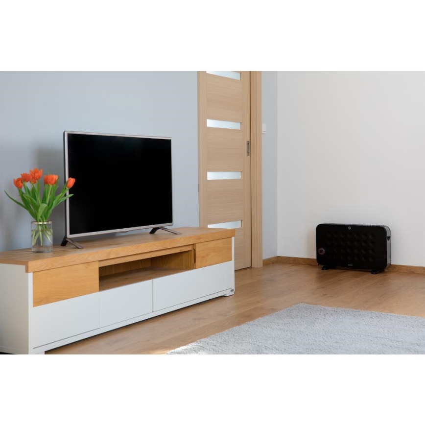 Sencor - Električna konvektorska grijalica 750/1250/2000W/230V termostat IP24 crna