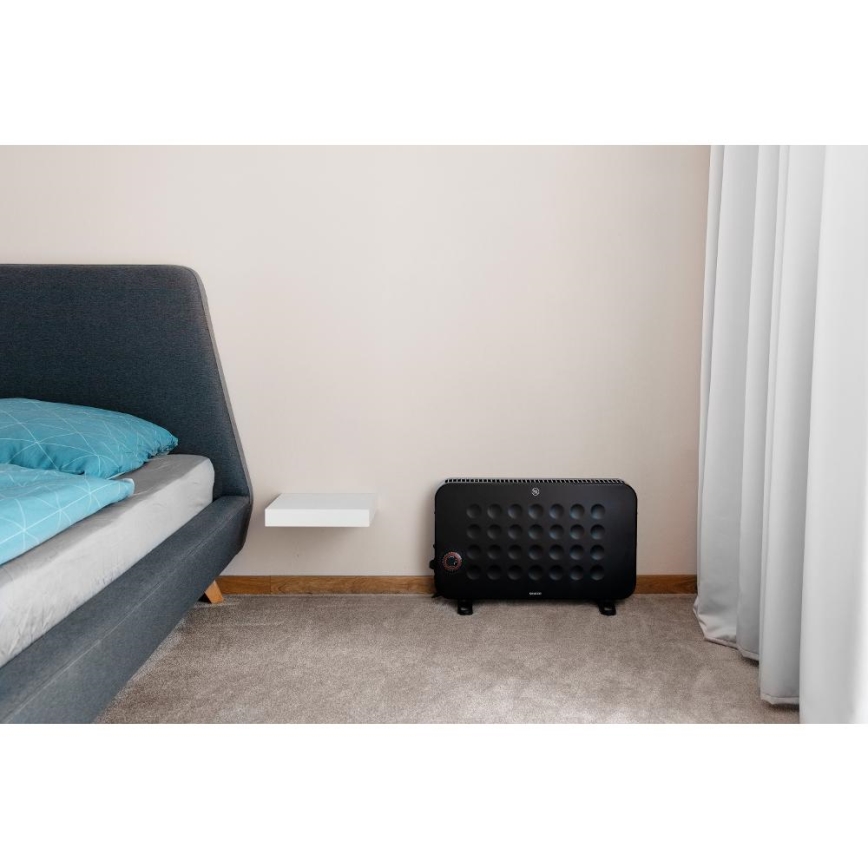 Sencor - Električni grijač/konvektor 750/1250/2000W/230V termostat IP24 crna