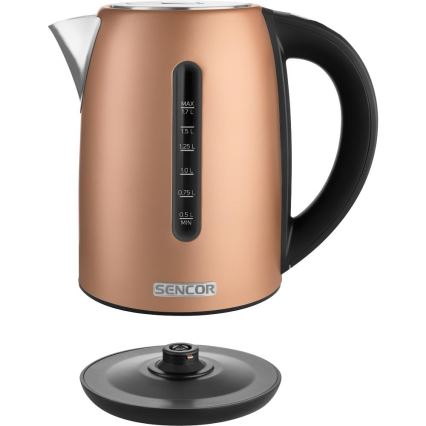 Sencor - Električno kuhalo za vodu s regulacijom temperature 1,7 l 2150W/230V bakreno