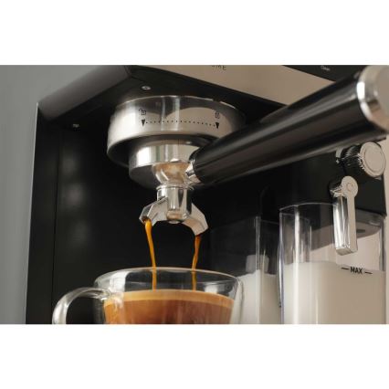 Sencor - Espresso aparat s portafilom 1350W/230V crna/matni krom