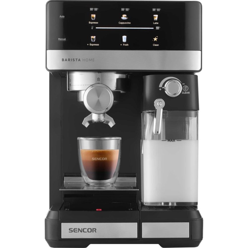 Sencor - Espresso aparat s portafilom 1350W/230V crna/matni krom