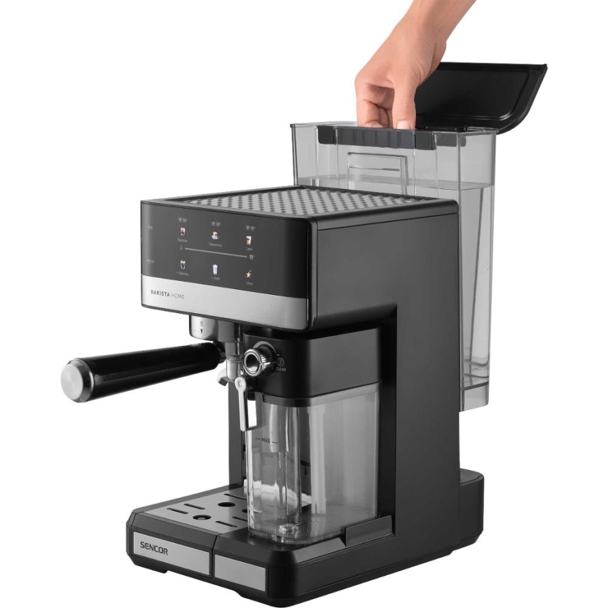 Sencor - Espresso aparat s portafilom 1350W/230V crna/matni krom