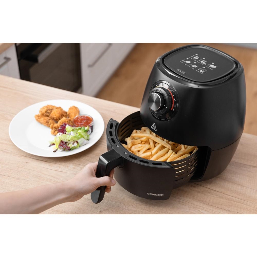 Sencor - Friteza na vrući zrak 3,5 l 1300W/230V crna