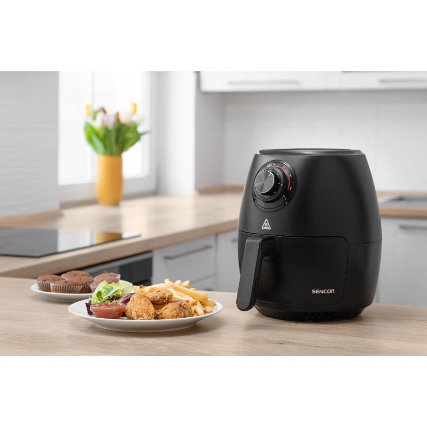 Sencor - Friteza na vrući zrak 3,5 l 1300W/230V crna