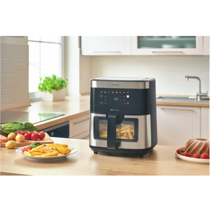 Sencor - Friteza na vrući zrak 9 l 1700W/230V crna/mat krom