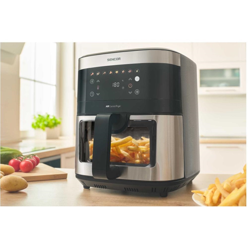 Sencor - Friteza na vrući zrak 9 l 1700W/230V crna/mat krom