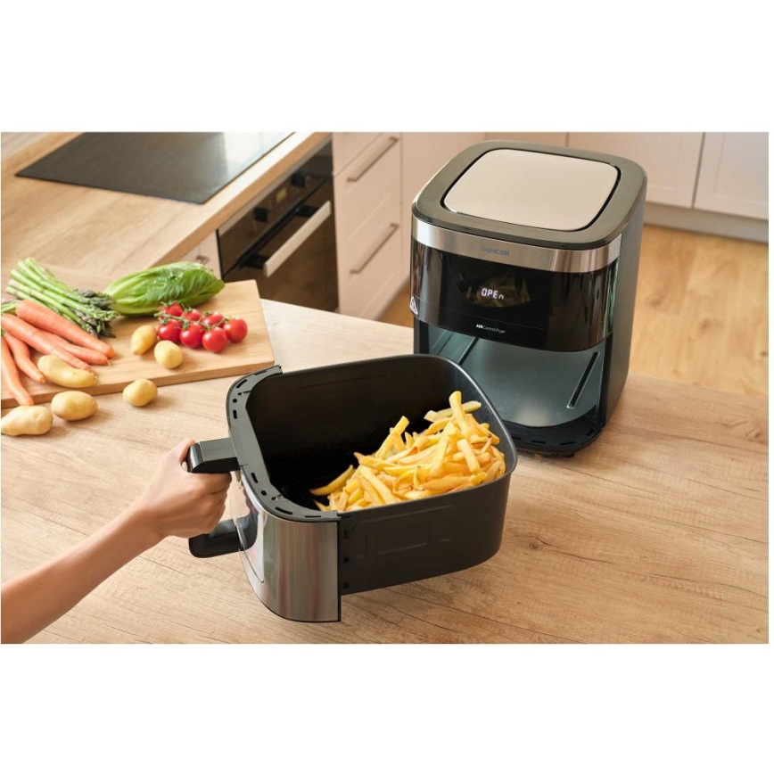 Sencor - Friteza na vrući zrak 9 l 1700W/230V crna/mat krom