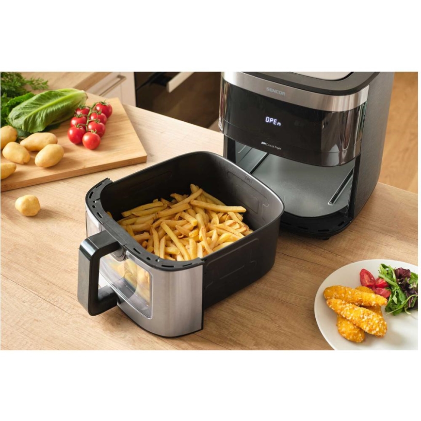 Sencor - Friteza na vrući zrak 9 l 1700W/230V crna/mat krom