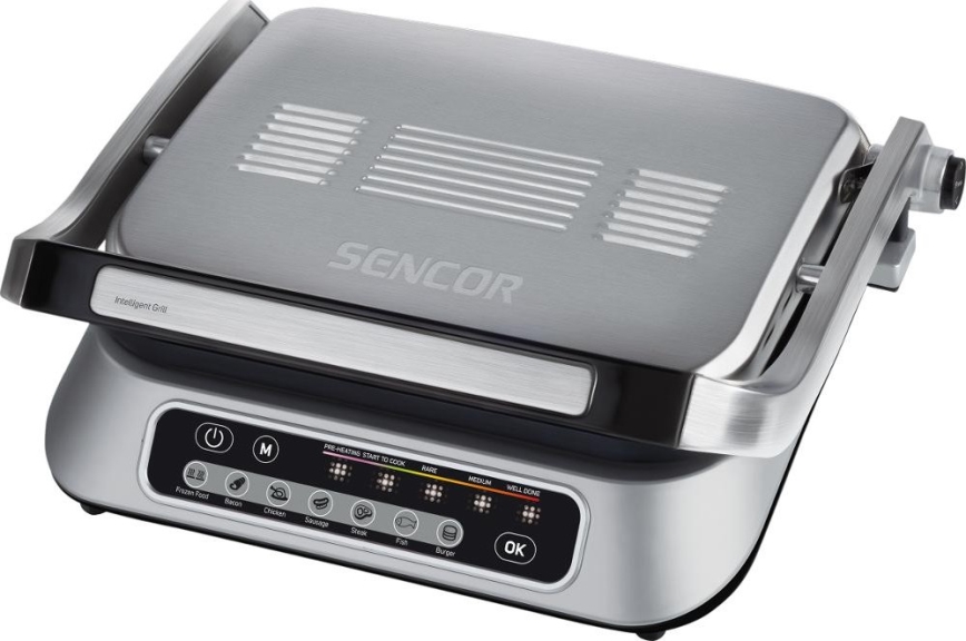 Sencor - Kontaktni roštilj 2100W/230V mat krom