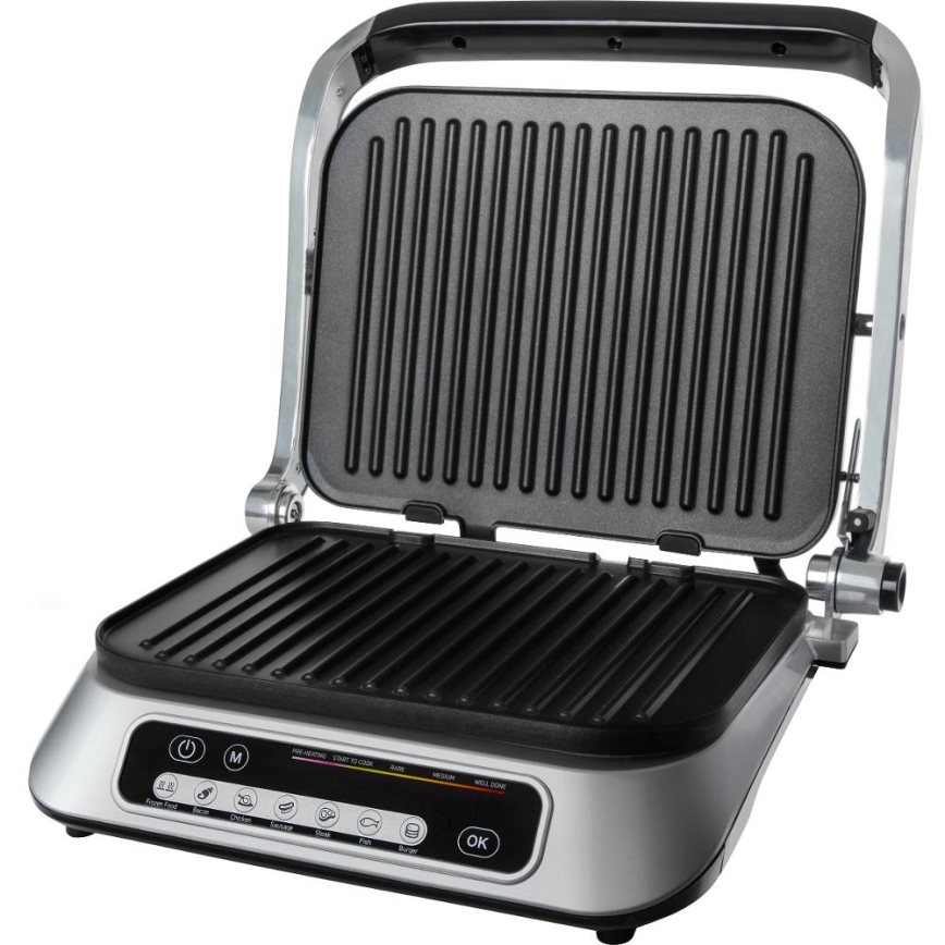 Sencor - Kontaktni roštilj 2100W/230V mat krom