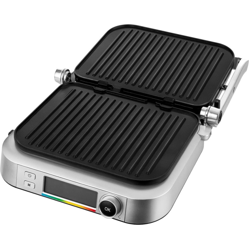 Sencor - Kontaktni roštilj 2100W/230V mat krom