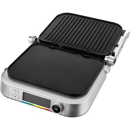 Sencor - Kontaktni roštilj 2100W/230V mat krom