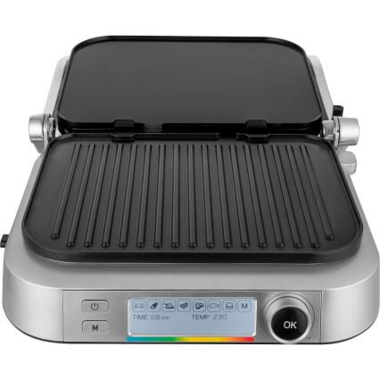 Sencor - Kontaktni roštilj 2100W/230V mat krom
