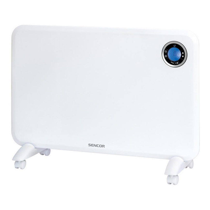 Sencor - Konvekcijski grijač s LCD zaslonom i termostatom 750W/1500W/230V IP24