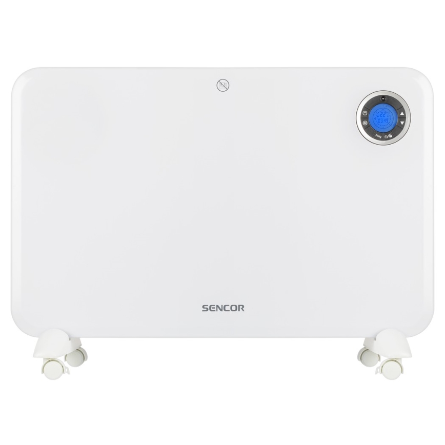 Sencor - Konvekcijski grijač s LCD zaslonom i termostatom 750W/1500W/230V IP24