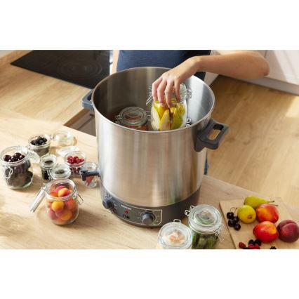Sencor - Konzervacijski lonac 27 l 1800W/230V inox/siva