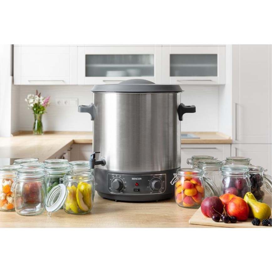 Sencor - Konzervacijski lonac 27 l 1800W/230V inox/siva