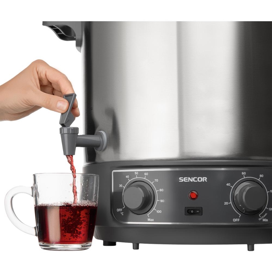 Sencor - Konzervacijski lonac 27 l 1800W/230V inox/siva
