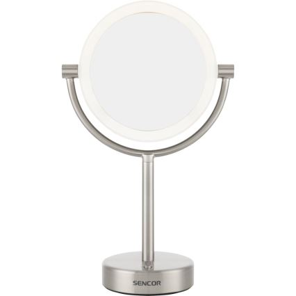 Sencor - Kozmetičko ogledalo s LED osvjetljenjem LED/5W/230V nehrđajući