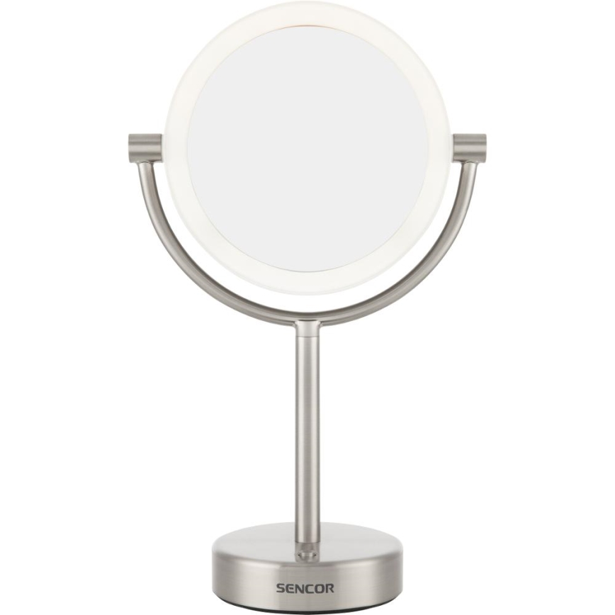 Sencor - Kozmetičko ogledalo s LED osvjetljenjem LED/5W/230V nehrđajući