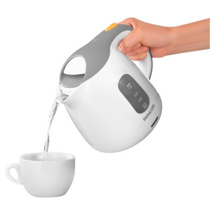 Sencor - Električna kuhala za vodu 1 l 1100W/230V bijela/siva