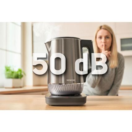 Sencor - Kuhalo za vodu s termoregulacijom 1,7 l 1800W/230V nehrđajući čelik