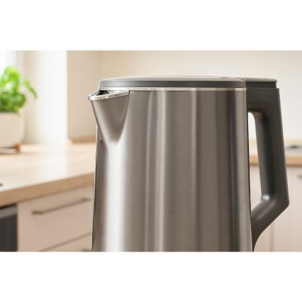 Sencor - Kuhalo za vodu s termoregulacijom 1,7 l 1800W/230V nehrđajući čelik