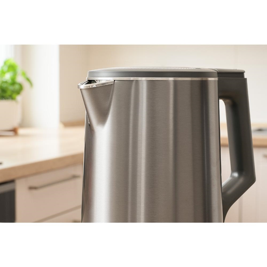 Sencor - Kuhalo za vodu s termoregulacijom 1,7 l 1800W/230V nehrđajući čelik
