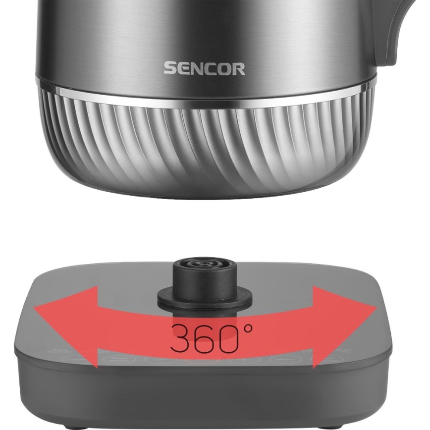Sencor - Kuhalo za vodu s termoregulacijom 1,7 l 1800W/230V nehrđajući čelik