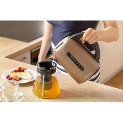 Sencor - Kuhalo za vodu s termoregulacijom 1,7 l 2150W/230V smeđa