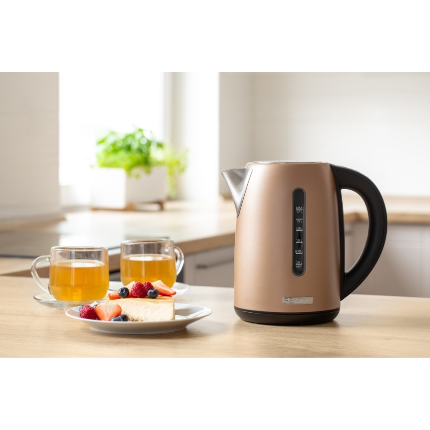 Sencor - Kuhalo za vodu s termoregulacijom 1,7 l 2150W/230V smeđa