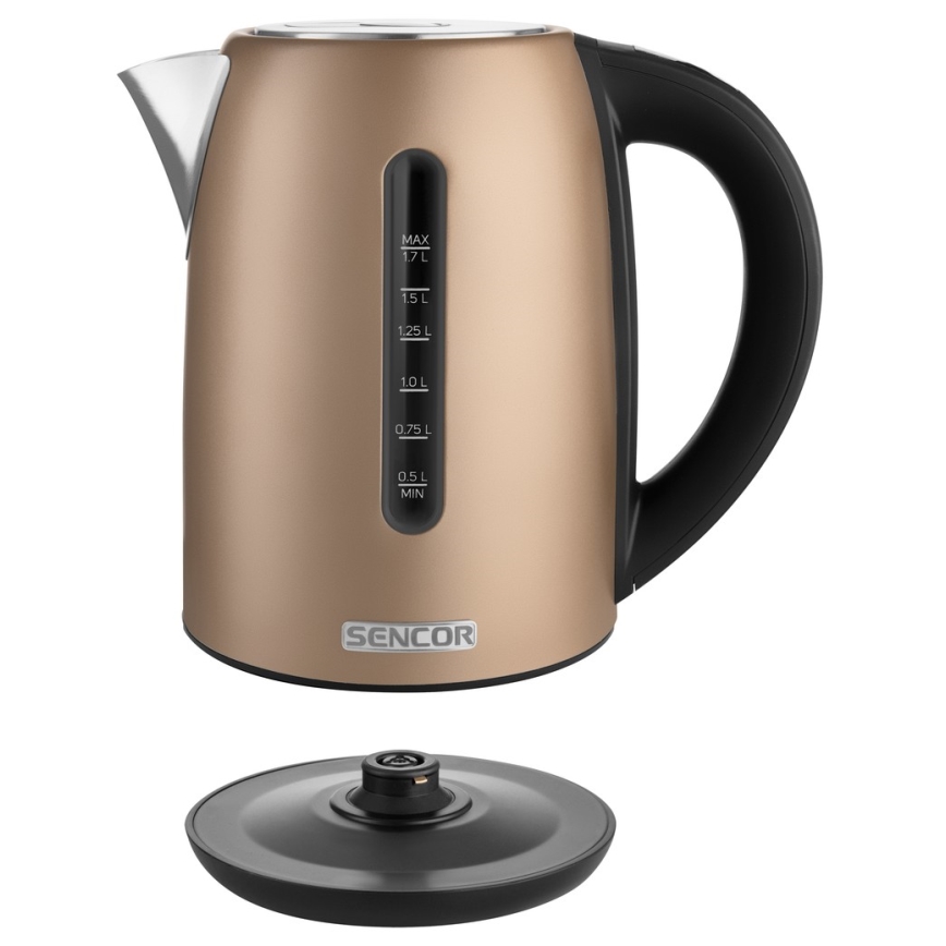 Sencor - Kuhalo za vodu s termoregulacijom 1,7 l 2150W/230V smeđa