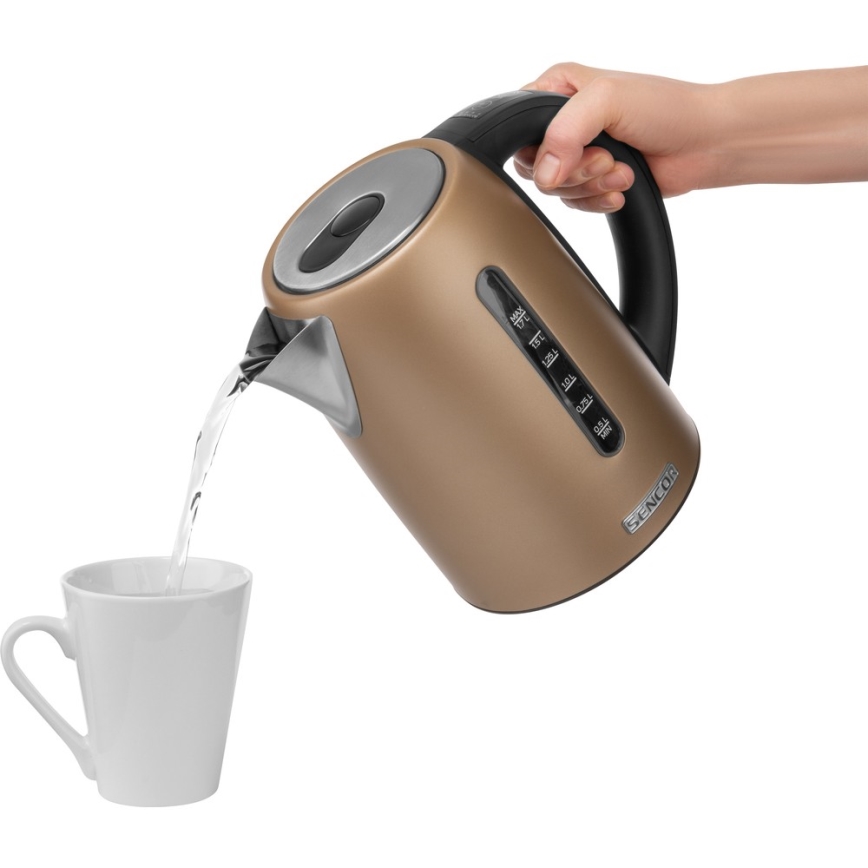 Sencor - Kuhalo za vodu s termoregulacijom 1,7 l 2150W/230V smeđa