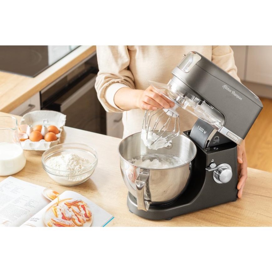 Sencor - Kuhinjski robot s posudom od nehrđajućeg čelika 1000W/230V siva