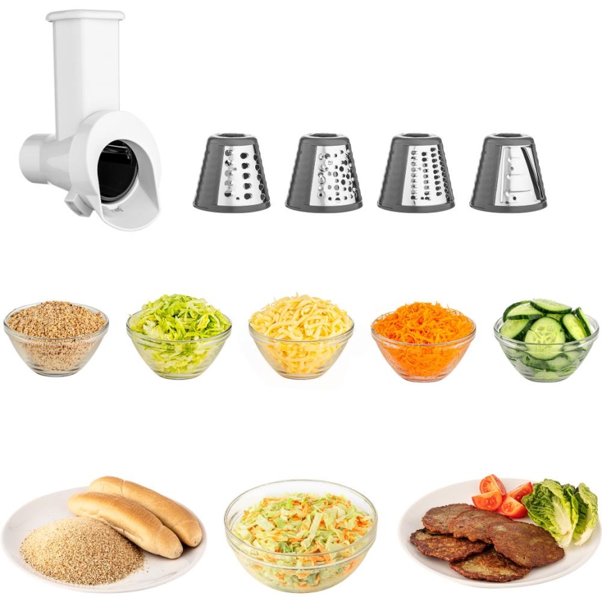 Sencor - Kuhinjski robot s posudom od nehrđajućeg čelika 1000W/230V siva