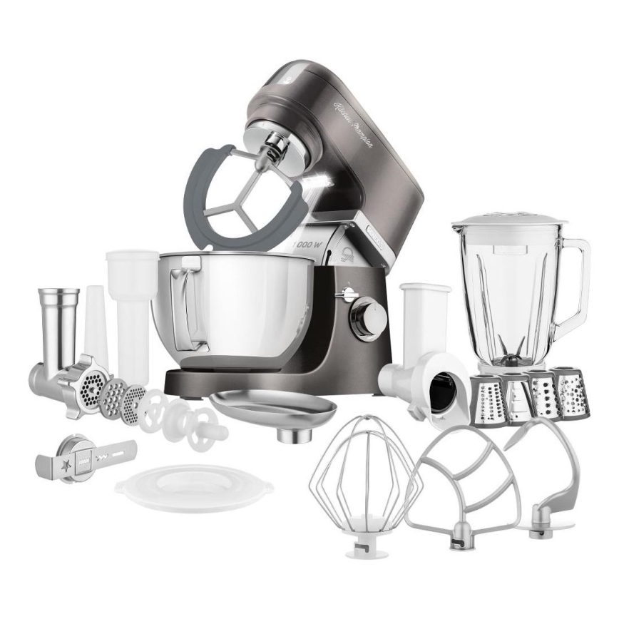 Sencor - Kuhinjski robot s posudom od nehrđajućeg čelika 1000W/230V siva