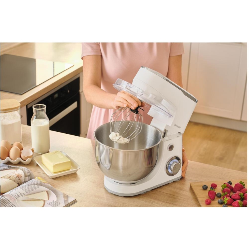 Sencor - Kuhinjski robot s posudom od nehrđajućeg čelika 1300W/230V bijela