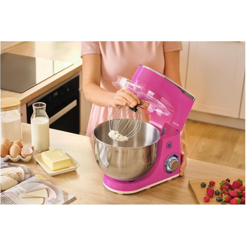 Sencor - Kuhinjski robot s posudom od nehrđajućeg čelika 1300W/230V ružičasta
