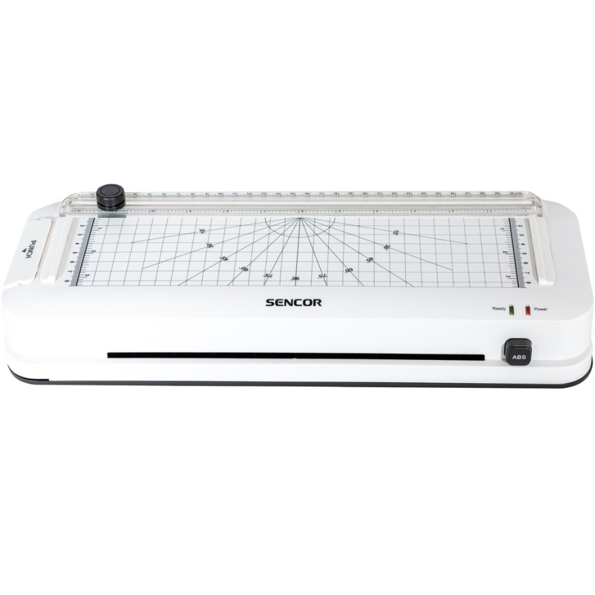 Sencor - Laminator A4 s rezačem i bušilicom za papir 100W/230V bijela
