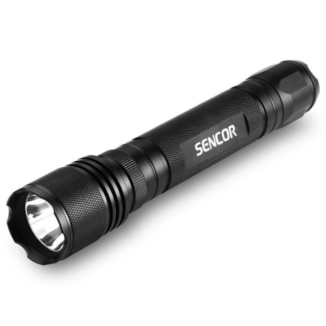 Sencor - LED Aluminijska baterijska svjetiljka LED/5W/6xAAA IP44 crna