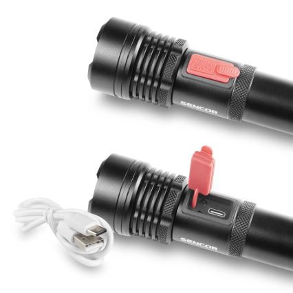 Sencor - LED Punjiva aluminijska baterijska svjetiljka LED/5W/2200 mAh IP44