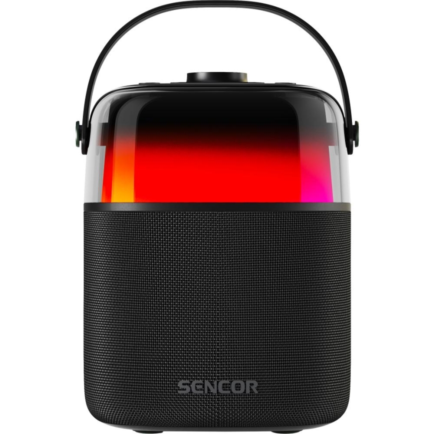 Sencor - LED RGB Zvučnik s bežičnim mikrofonima 35W 8000 mAh + 2x 1800 mAh IPX5 crna