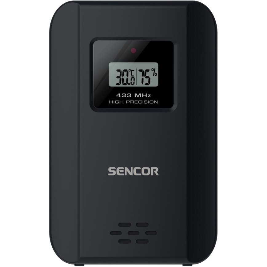 Sencor - Meteorološka stanica s LCD zaslonom u boji i budilicom 3xAAA + 2x AA crna