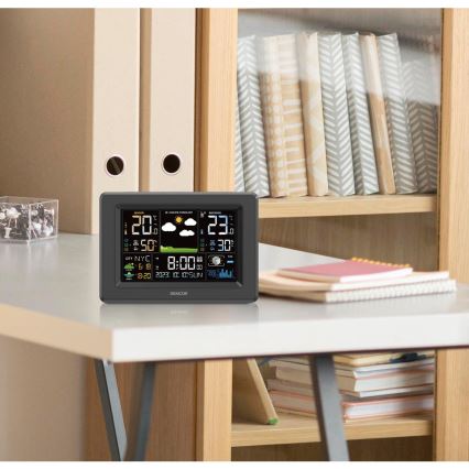 Sencor - Meteostanica s LCD zaslonom u boji 3xAA + 2xAA crna